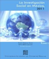 Cubierta para La Investigación Social en México, 2011. Tomo I
