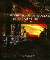 Cubierta para La Investigación Social en México, 2013. Tomo II