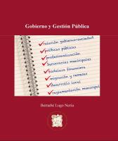 Cubierta para GOBIERNO Y GESTIÓN PÚBLICA Bernabé Lugo Neria (Coordinador)