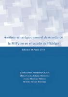 Cover for Análisis estratégico para el desarrollo de la MiPyme en el estado de Hidalgo