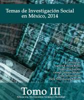 Cover for Temas de Investigación Social en México, 2014. Tomo III  Educación, Movimientos Sociales y Sociedad