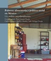 Cubierta para Pobreza alimentaria y política social en México Un análisis interdisciplinario