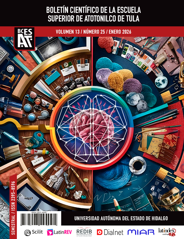 					Ver Vol. 13 Núm. 25 (2026): Boletín Científico de la Escuela Superior Atotonilco de Tula
				