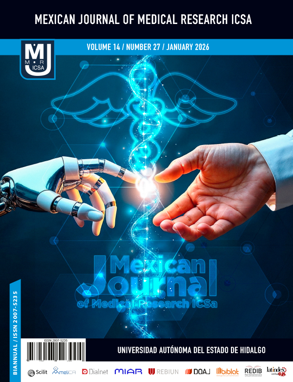 					View Vol. 14 No. 27 (2026): Mexican Journal of Medical Research ICSA
				