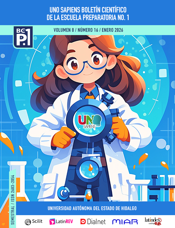 					Ver Vol. 8 Núm. 16 (2026): Uno Sapiens Boletín Científico de la Escuela Preparatoria No. 1
				