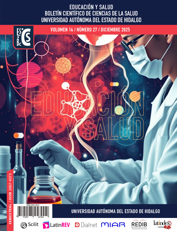 					Ver Vol. 14 Núm. 27 (2025): Educación y Salud Boletín Científico Instituto de Ciencias de la Salud Universidad Autónoma del Estado de Hidalgo
				